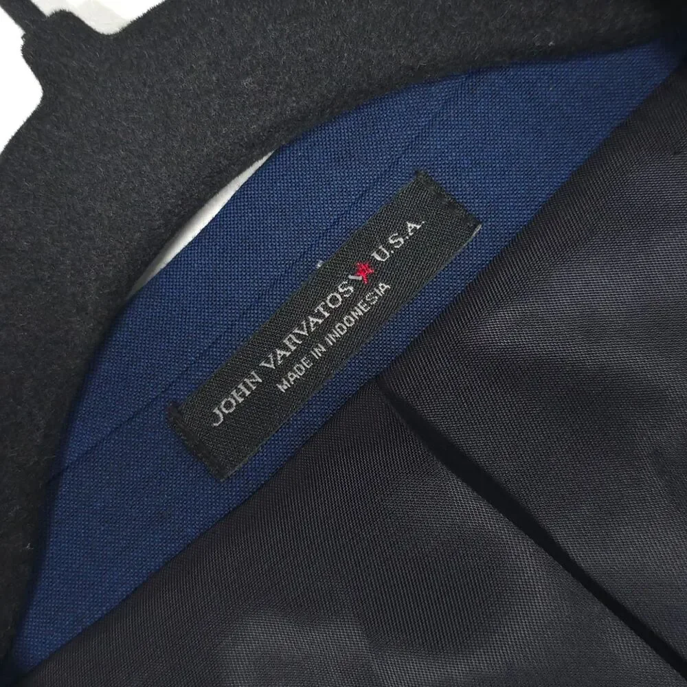 JOHN VARVATOS USA Mens Sport Coat Blazer‎ 42R Blue 100% Wool PREMIUM TAILORED